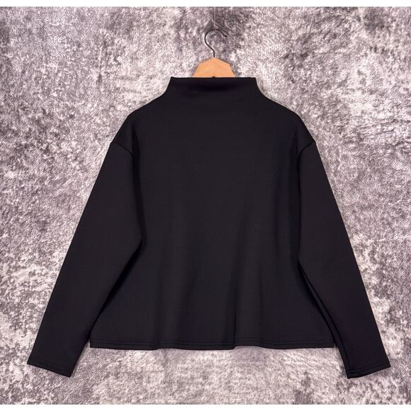 ADAY Like A Boss Pullover Sweatshirt Large Womens Black Luxury Sweater - Picture 3 of 7